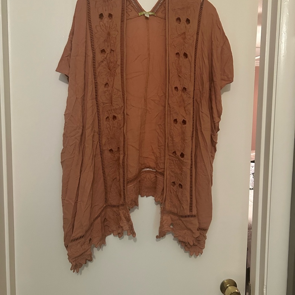 Gianni Bini Terracotta Blouse
